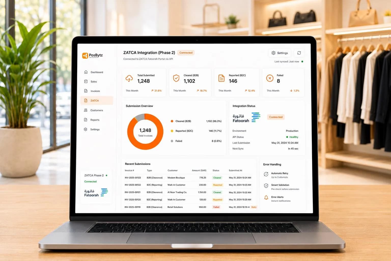 E-invoicing integration with the ZATCA Fatoorah portal